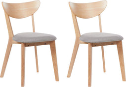 Set van 2 eetkamerstoelen ERIE Hout Lichtbruin