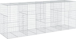 vidaXL - Schanskorf - 400x100x150 - cm - gegalvaniseerd - ijzer - zilverkleurig