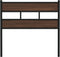 vidaXL - Hoofdbord - 80 - cm - bewerkt - hout - en - staal - bruin - eikenkleurig
