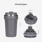 Castagnola Thermosbeker - Koffiebeker To Go - Dubbelwandig - 380 ML - RVS - Grijs - Octagon