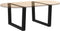 vidaXL - Eettafelpoten - 2 - st - V-vormig - 70x(42-43,3) - cm - staal - zwart