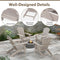 Coast Adirondack Stoel - Opvouwbaar - Hout - Ergonomisch - Hoge Rugleuning - 89 x 71 x 94 cm - Grijs