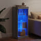 vidaXL - Dressoir - met - LED-verlichting - 41x37x100 - cm - grijs - sonoma - eiken
