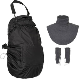 Hoppediz Fc-ant - Fleecehoes 3-in-1 - Universele draaghoes met regenhoes - Grijs