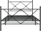 vidaXL - Bedframe - met - hoofd- - en - voeteneinde - metaal - zwart - 100x200 - cm