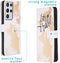 iMoshion Hoesje Geschikt voor Samsung Galaxy S21 Ultra Hoesje Met Pasjeshouder - iMoshion Design Softcase Bookcase - Wit / Meerkleurig / Goud / Let's Go Travel White