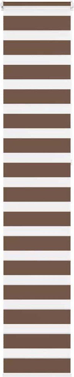 vidaXL - Zebra - rolgordijn - 50x230 - cm - stofbreedte - 45,9cm - polyester - bruin