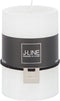J-Line cilinderkaars - wit - medium - 39U - 6 stuks
