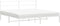 vidaXL - Bedframe - met - hoofdbord - metaal - wit - 200x200 - cm