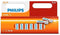 Philips LongLife AA Batterijen R6 - Zinkchloride - 12 stuks