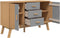 vidaXL - Dressoir - OLDEN - 114x43x73,5 - cm - massief - grenenhout - grijs - en - bruin