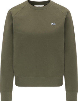 PLAIN CREW NECK SWS - Fleece - Lange mouw - Olijfgroen