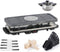 GOURMETmaxx XXL - Raclette en fondue combi - Voor 12 personen met antiaanbaklaag en natuurstenen plaat (38 stuks)