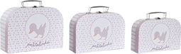 Set decoratieve dozen DKD Home Decor Roze Metaal Multicolour Karton (28 x 9,5 x 20 cm)
