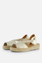 Toni Pons Etna - Dames Espadrilles - Metallic look - Platinum - Maat 39