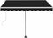 vidaXL - Luifel - handmatig - uittrekbaar - met - LED - 300x250 - cm - antracietkleur