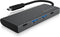 ICY BOX IB-HUB1428-C31 USB-C (USB 3.2 Gen 2) multiport hub 4 poorten Antraciet, Zwart