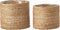 Mica Decorations Atlantic Plantenmand - Set van 2 - H26 x Ø30 cm - Lichtbruin (2 stuks)