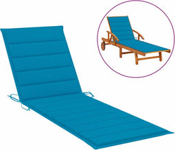 vidaXL - Ligbedkussen - 200x70x3 - cm - oxford - stof - blauw