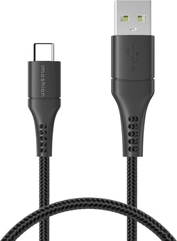 imoshion Kabel - USB C naar USB A Kabel - 0,5 meter - USB-C Oplader Kabel - Geschikt voor o.a. Apple iPhone 15/16 en Samsung - Zwart