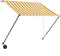 vidaXL - Luifel - uittrekbaar - met - LED - 200x150 - cm - geel - en - wit