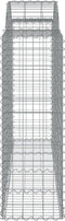 vidaXL - Schanskorven - 12 - st - gewelfd - 200x50x120/140 - cm - ijzer