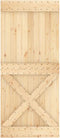 vidaXL - Schuifdeur - met - beslag - 90x210 - cm - massief - grenenhout