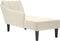 vidaXL - Chaise - longue - met - rechterarmleuning - fluweel - crèmekleurig