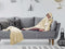 Linnick Flanel Fleece Deken + Hoodie met Capuchon Croco - ivory - 140x200cm - 130x180cm - Plaid
