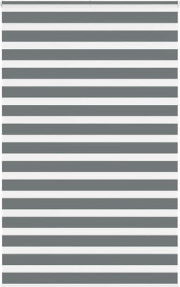 vidaXL - Zebra - rolgordijn - 140x230 - cm - stofbreedte - 135,9 - cm - donkergrijs