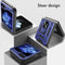 iMoshion Hoesje Geschikt voor Samsung Galaxy Z Flip 5 Hoesje - iMoshion Rugged Backcover met ring flip versie - Donkerblauw