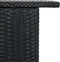 vidaXL - Tuinbartafel - 120x55x110 - cm - poly - rattan - zwart
