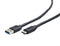Gembird CCP-USB3-AMCM-1M - USB 2.0 type-C naar type-A - 100cm - Zwart
