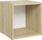 vidaXL - Tv-meubelen - 4 - st - 37x35x37 - cm - bewerkt - hout - wit - sonoma - eikenkleur