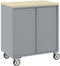 vidaXL - Gereedschapskast - met - wielen - en - slot - - - Rood - - - 75x45x85 - cm - - - Staal