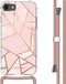iMoshion Hoesje Geschikt voor iPhone SE (2022) / SE (2020) / 8 / 7 Hoesje Met Koord - iMoshion Design Hoesje met Koord - Transparant / Meerkleurig / Pink Graphic