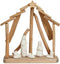Kerststal set Keramisch Natuurlijk Hout Wit (25 x 28 x 10 cm)