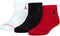 Jordan Jumpman Kwartersokken R78 - Sportief design - Wit/Zwart/Rood