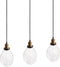 COOSA - Hanglamp - Transparant - 3 lichten - Glas/Metaal