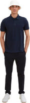 TOM TAILOR structured polo - Heren Poloshirt - Katoen - Maat L - Kleur sky captain blue