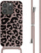 imoshion Hoesje Geschikt voor iPhone 15 Pro Hoesje Met Koord - imoshion Siliconen design hoesje met koord - Roze / Animal Pink