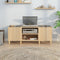 vidaXL - Platenkast - 121x38x48 - cm - bewerkt - hout - sonoma - eikenkleurig