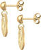 Elli Earring Hanger short without stone - Oorbellen Cirkel Vintage Antieke 925 Zilver verguld