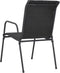 vidaXL - Tuinstoelen - 6 - st - staal - en - textileen - zwart