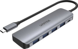 Unitek P5+ - USB Hub - 5x USB 3.2 Gen 1 - Grijs