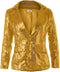dressforfun - Paillettenjas dames - Glanzende pailletten - Goud (L)