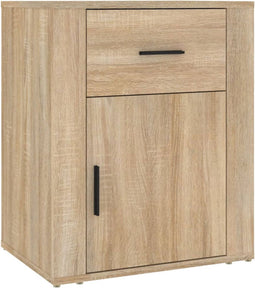 vidaXL - Nachtkastje - 50x36x60 - cm - bewerkt - hout - sonoma - eikenkleurig