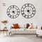 HAITANG - Wandklok - 80 cm stille kwarts met zwart metalen frame - Rond