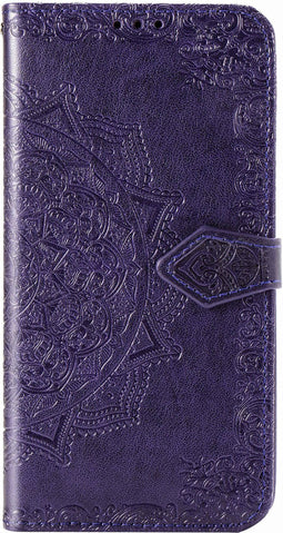 Hoesje Met Pasjeshouder Geschikt voor Xiaomi Redmi 9A - Mandala Bookcase - Paars