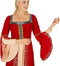 TecTake Koninginnenkostuum - dames - XL - Rood fluweel - inclusief kroon